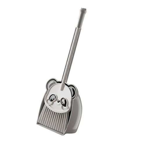 Folpus Mini - und Staubpaner für Kinder Cartoon Panda Little Housekeeping Helper Set, Grau von Folpus