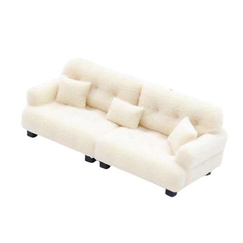 Folpus Miniatur-Sofa, Puppenhaus-Couch, Klassische Zimmerszene-Dekoration, Wohnzimmer, modernes Schlafzimmer, Mikroszene, beflockte Möbel, 1 25 Beige Folpus Miniatur-Sofa, Puppenhaus-Couch, Klassische Zimmerszene-Dekoration, Wohnzimmer, modernes Schlafzimmer, Mikroszene, beflockte Möbel, 1 25 Beige von Folpus
