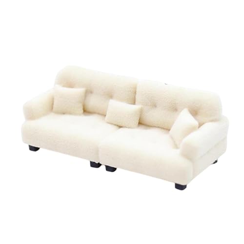 Folpus Miniatur-Sofa, Puppenhaus-Couch, Klassische Zimmerszene-Dekoration, Wohnzimmer, modernes Schlafzimmer, Mikroszene, beflockte Möbel, 1 30 Beige Folpus Miniatur-Sofa, Puppenhaus-Couch, Klassische Zimmerszene-Dekoration, Wohnzimmer, modernes Schlafzimmer, Mikroszene, beflockte Möbel, 1 30 Beige von Folpus