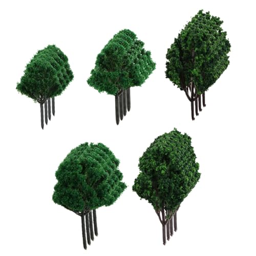 Folpus Model Green Trees Building Model Movie Requisiten Fairy Garden Dekor Desktop Orament Micro Landscape Bäume Landschaftsbedarf, 20 Teile von Folpus