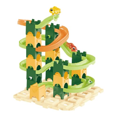 Folpus Murmelbahn für Kinder, Rennstrecke, einfach zusammenzubauen, Murmel-Spiel, für Kinder, 36 StÜcke Folpus Murmelbahn für Kinder, Rennstrecke, einfach zusammenzubauen, Murmel-Spiel, für Kinder, 36 StÜcke von Folpus