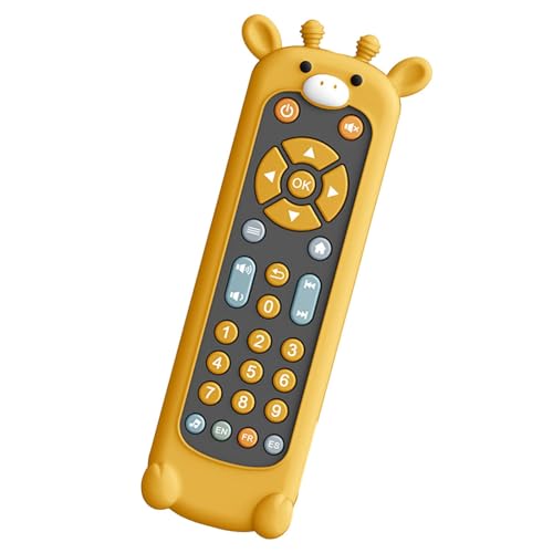 Folpus Musik TV Fernbedienung Fernbedienung Telefon Pretend Spielset Remote Kid Infant Baby Spielzeug, Schwarzes Giraffen-Etui von Folpus