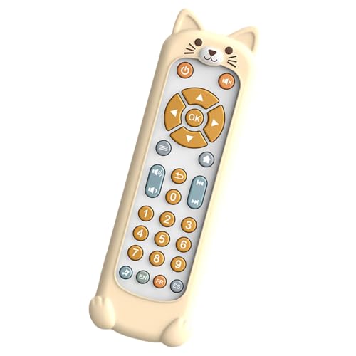 Folpus Musik TV Fernbedienung Fernbedienung Telefon Pretend Spielset Remote Kid Infant Baby Spielzeug, Weißes und Katzenetui von Folpus