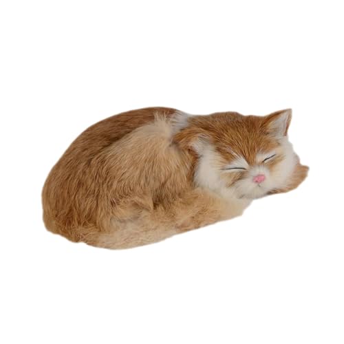 Folpus Niedliches Plüsch-Katzenspielzeug, Geburtstagsgeschenk, realistisches Stofftier für Sofa, Auto, Wohnzimmer, Gelb Folpus Niedliches Plüsch-Katzenspielzeug, Geburtstagsgeschenk, realistisches Stofftier für Sofa, Auto, Wohnzimmer, Gelb von Folpus
