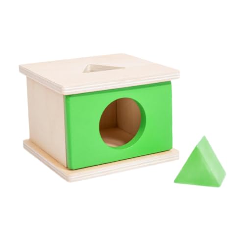 Folpus Objektdauerung Box Holz Blockbox Koordinationstraining Kinder Farberkennungsblöcke für Kinder, GrÜn von Folpus
