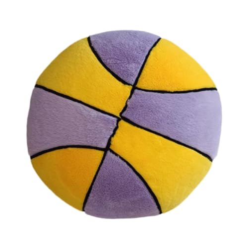 Folpus Plüsch-Basketball für Jungen, Plüsch-Sportball, Geschenk für Jungen und Mädchen, bequemer, ausgestopfter Basketball fürs Büro, Sportverein, Gelb und Violett Folpus Plüsch-Basketball für Jungen, Plüsch-Sportball, Geschenk für Jungen und Mädchen, bequemer, ausgestopfter Basketball fürs Büro, Sportverein, Gelb und Violett von Folpus