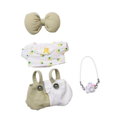 Folpus Plüsch-Puppenkleidung, Hosen-Set, Bequeme Foto-Requisiten, Alive, niedliche Anzieh-Schleifen-Dekor-Outfits, Mini-Kleidung, Geschenk für Mädchen, mit Weißer Kamera Folpus Plüsch-Puppenkleidung, Hosen-Set, Bequeme Foto-Requisiten, Alive, niedliche Anzieh-Schleifen-Dekor-Outfits, Mini-Kleidung, Geschenk für Mädchen, mit Weißer Kamera von Folpus