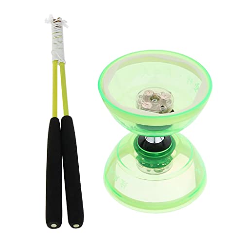 Folpus Professionelles 3 Lager Diabolo mit Stöcken Und Schnur, LED Gummiballspielzeug, Koordinationsspielzeug für Kinder Und Jugendliche, 5 Farben Zur Folpus Professionelles 3 Lager Diabolo mit Stöcken Und Schnur, LED Gummiballspielzeug, Koordinationsspielzeug für Kinder Und Jugendliche, 5 Farben Zur von Folpus