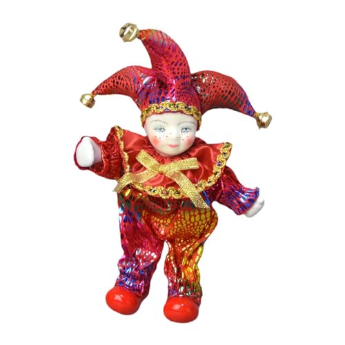 Folpus -Puppe aus Porzellan, Puppe, 17,8 cm, Kunsthandwerk, lustige Heimdekoration, Festival-Halloween-Ornament, Narrenpuppe für den Tisch Folpus -Puppe aus Porzellan, Puppe, 17,8 cm, Kunsthandwerk, lustige Heimdekoration, Festival-Halloween-Ornament, Narrenpuppe für den Tisch von Folpus