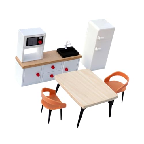 Folpus Puppenhaus-Möbelset, Puppenhaus-Dekoration, Miniatur-Möbel, Spielzeug, Rollenspiel-Spielzeug für Kleinkinder ab 3 Jahren, Jungen, Weiß Folpus Puppenhaus-Möbelset, Puppenhaus-Dekoration, Miniatur-Möbel, Spielzeug, Rollenspiel-Spielzeug für Kleinkinder ab 3 Jahren, Jungen, Weiß von Folpus