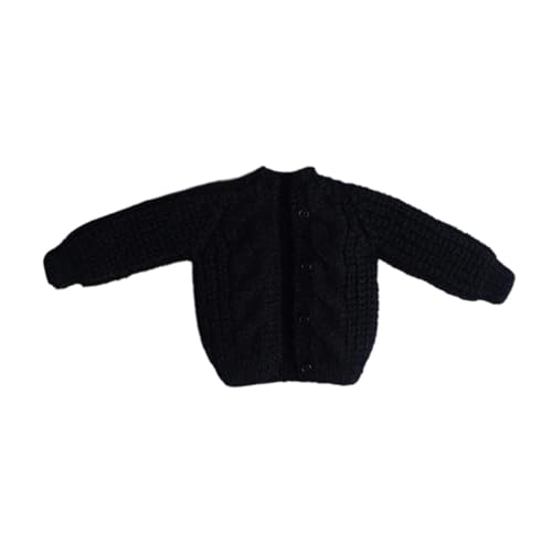 Folpus Puppenkleidung für 1/12-Figuren, Miniatur-Strickjacke, modisch, Robustes Puppenzubehör für 6-Zoll-Actionfiguren, Schwarz Folpus Puppenkleidung für 1/12-Figuren, Miniatur-Strickjacke, modisch, Robustes Puppenzubehör für 6-Zoll-Actionfiguren, Schwarz von Folpus