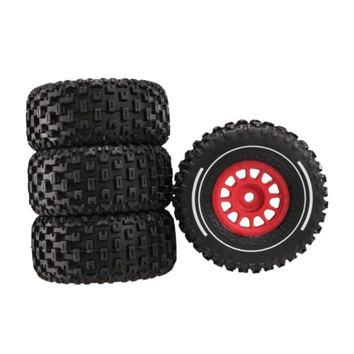 Folpus RC Auto Reifen Rad 4X Professionelle Zubehör mit 12mm Hex 65mm LKW Reifen Set, Rot Folpus RC Auto Reifen Rad 4X Professionelle Zubehör mit 12mm Hex 65mm LKW Reifen Set, Rot von Folpus