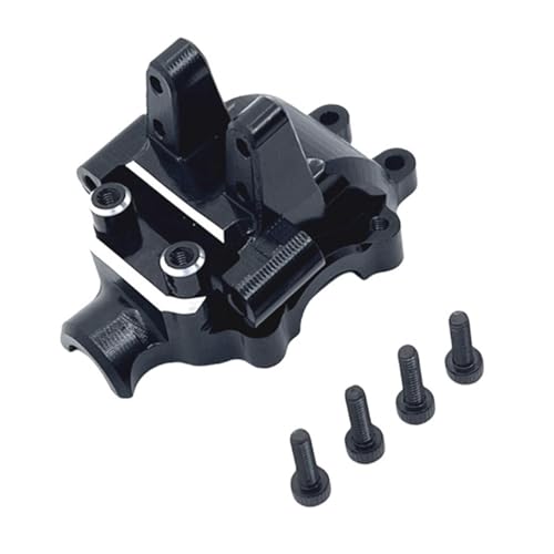 Folpus RC-Car-Vordergetriebeabdeckung, RC-Getriebegehäuse, Gehäuse ersetzen, Robustes DIY-modifiziertes Upgrade-Teil, Aluminium, DIY für 1/14 14303, Schwarz von Folpus
