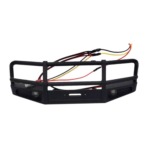 Folpus RC-Front-Bullbar mit LED-Simulations-Upgrade, Modifikation, zu installierendes RC-Autozubehör für 1/18-Crawler-Auto, Style A von Folpus