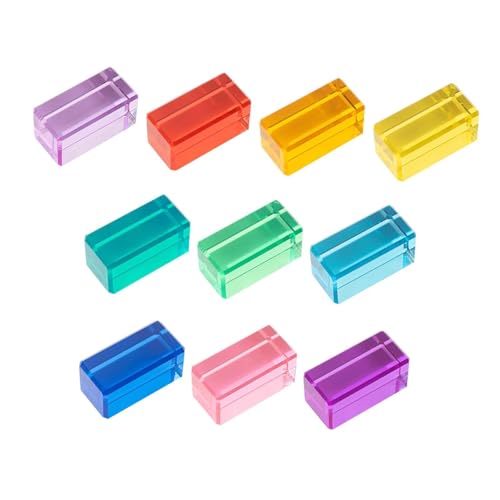 Folpus Regenbogen-Bausteine-Set, Lernspielzeug, Kunstwerkzeug, transparente Regenbogen-Bausteine, Acrylwürfel für im Alter von 3–6 Jahren, Geschenk, 10 Stück Folpus Regenbogen-Bausteine-Set, Lernspielzeug, Kunstwerkzeug, transparente Regenbogen-Bausteine, Acrylwürfel für im Alter von 3–6 Jahren, Geschenk, 10 Stück von Folpus