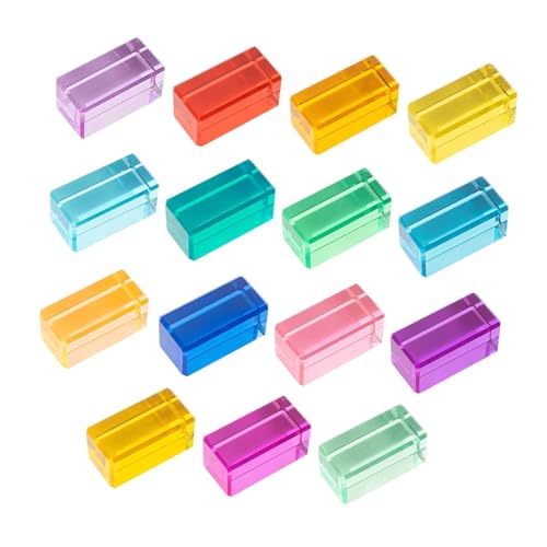 Folpus Regenbogen-Bausteine-Set, Lernspielzeug, Kunstwerkzeug, transparente Regenbogen-Bausteine, Acrylwürfel für im Alter von 3–6 Jahren, Geschenk, 15 Stück Folpus Regenbogen-Bausteine-Set, Lernspielzeug, Kunstwerkzeug, transparente Regenbogen-Bausteine, Acrylwürfel für im Alter von 3–6 Jahren, Geschenk, 15 Stück von Folpus