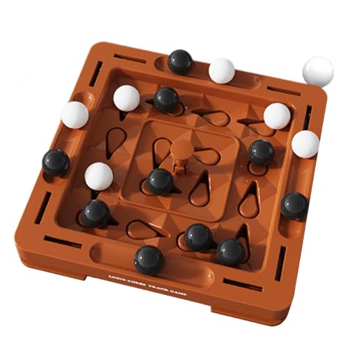 Folpus Schach-Logikspiel, Schachbahn-Brettspiel-Set, Puzzle-Spielzeug, Denksport-Spielzeug, Lernspielzeug für 2 Spieler im Alter von 4–6 Jahren, Quadrat von Folpus