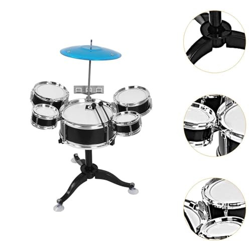 Folpus -Schlagzeug, Jazz-Schlagzeug, interaktives Spiel, Musikspielzeug-Set, Musikinstrumente, Spielzeug für Jungen und Mädchen, Konzert, Schwarz Folpus -Schlagzeug, Jazz-Schlagzeug, interaktives Spiel, Musikspielzeug-Set, Musikinstrumente, Spielzeug für Jungen und Mädchen, Konzert, Schwarz von Folpus