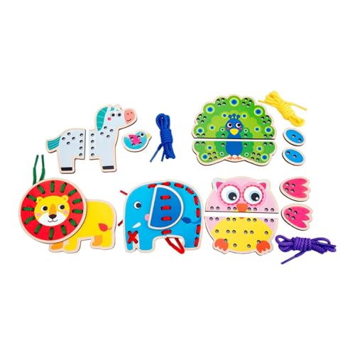 Folpus Schnürkarten, Nähkarten, frühe Entwicklung, Entwicklung der Vorstellungskraft, Geschenk für Jungen und Mädchen, Nähset, Wildtiere Folpus Schnürkarten, Nähkarten, frühe Entwicklung, Entwicklung der Vorstellungskraft, Geschenk für Jungen und Mädchen, Nähset, Wildtiere von Folpus