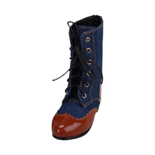 Folpus Schnürstiefel für 1/4 Actionfiguren, Dicker Absatz, 12-Zoll-Puppenstiefel mit niedrigem Absatz, tragbare weibliche Körperstiefel, Puppenschuhe mit, Blau Folpus Schnürstiefel für 1/4 Actionfiguren, Dicker Absatz, 12-Zoll-Puppenstiefel mit niedrigem Absatz, tragbare weibliche Körperstiefel, Puppenschuhe mit, Blau von Folpus