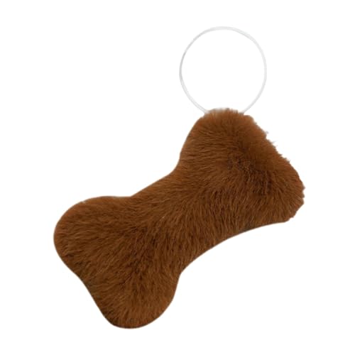 Folpus Simulieren Knochenform Plüschspielzeug Weiche Plüschpuppe, Kaffee 13cm von Folpus