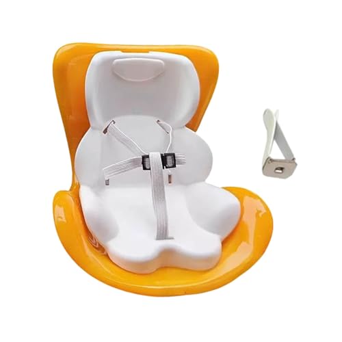 Folpus Sitz für Puppen, Auto-Entlüftungsclip, Basteln, DIY, Stofftier, Autositz, Plüsch, Puppensitz, Innendekoration für Auto, Tischplatte, Gelb von Folpus