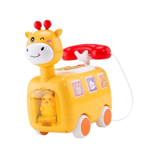 Folpus Telefon Spielzeug Baby Telefon Aufklärung Kinder Pretend Telefon für Früherziehung 18M + Vorschule Junge Mädchen, Gelb von Folpus