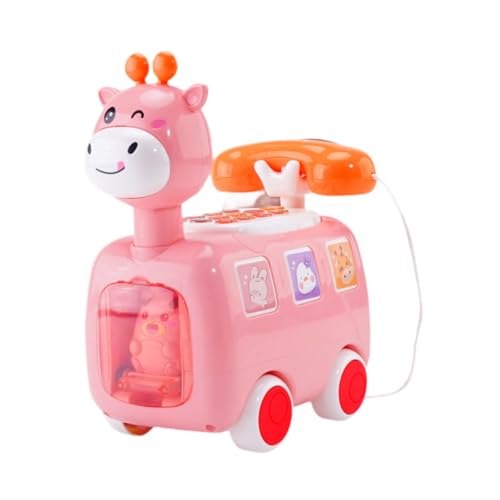 Folpus Telefon Spielzeug Baby Telefon Aufklärung Kinder Pretend Telefon für Früherziehung 18M + Vorschule Junge Mädchen, Rosa von Folpus