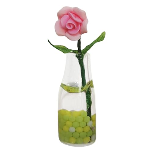 Folpus Tiny Houses Blumen- und Vasen-Mikrolandschaftsblumen-Puppenhaus-Mini-Blumenmodell für den Maßstab 1:6 bis 1:12, mischen von Folpus