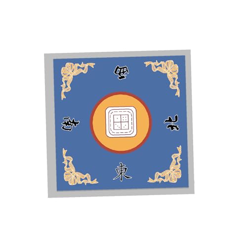 Folpus Tischdecke mit Geräuschreduzierung, Mahjong-Tischdecke, professionelle Mahjongg-Matte aus Samt für Brettspiele zum Zusammensein am Kaffeetisch, blau B von Folpus