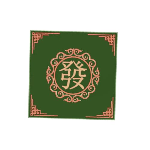 Folpus Tischdecke mit Geräuschreduzierung, Mahjong-Tischdecke, professionelle Mahjongg-Matte aus Samt für Brettspiele zum Zusammensein am Kaffeetisch, grün A von Folpus