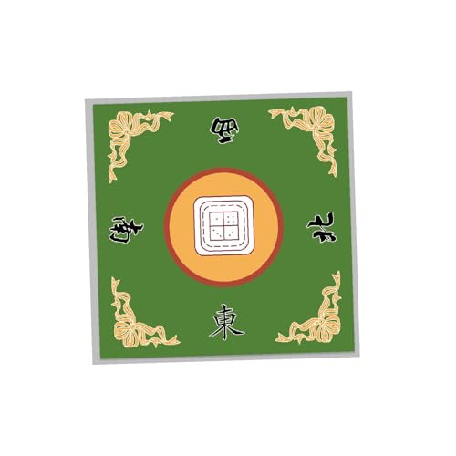 Folpus Tischdecke mit Geräuschreduzierung, Mahjong-Tischdecke, professionelle Mahjongg-Matte aus Samt für Brettspiele zum Zusammensein am Kaffeetisch, grün B von Folpus