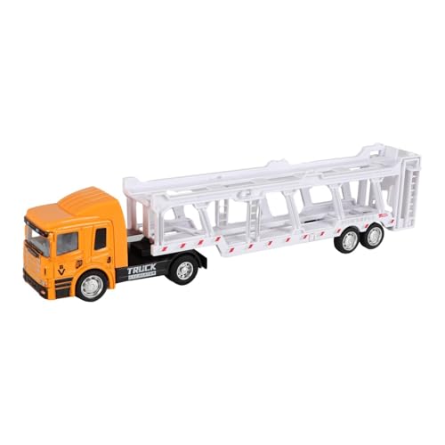 Folpus Tow Truck Toy Kids Kids Engineering Toy Tractor Building Vehicles Flachbett Anhänger für Kinder Im Innen Und Außenbereich Partyzubehör, Gelb von Folpus