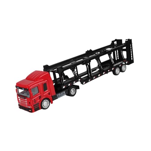 Folpus Tow Truck Toy Kids Kids Engineering Toy Tractor Building Vehicles Flachbett Anhänger für Kinder Im Innen Und Außenbereich Partyzubehör, Rot von Folpus