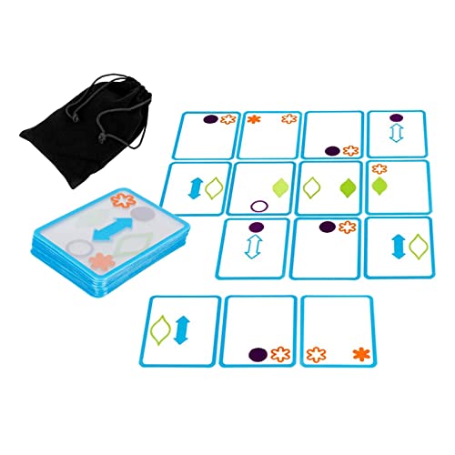 Folpus Überlappendes Karten-Spielzeugset für räumliches Denken - Interaktives Spielzeug für Kinder, Schwarz Blau von Folpus