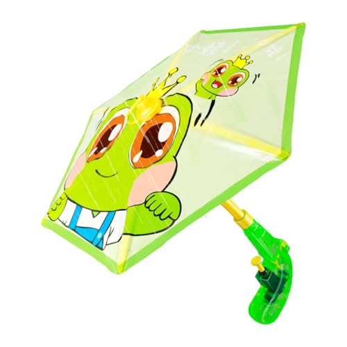 Folpus Wassersprühspielzeug in Regenschirmform, Spiel, tragbares Cartoon-Geschenk, kreatives lustiges Sommerspielzeug für Rasenpartys im Freien, Frosch von Folpus