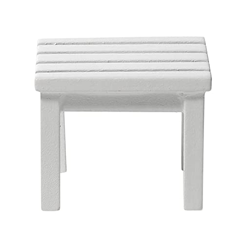 Folpus Weißes Holz Puppenhaus/Hocker Modell, Maßstab 1:12 Möbel, für Feengarten Dekorationszubehör, Z, Hocker von Folpus