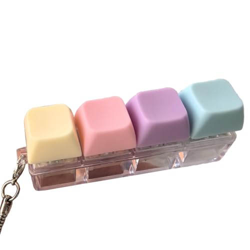 Folpus mechanische Taste Tastaturknopf Klicken Sie auf Entspannungsspielzeug für Erwachsene Kinder, 4 Schlüssel von Folpus