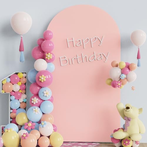 Fomcet Hochzeitsbogen-Abdeckung, 1,8 m, Hellrosa, Spandex, passender Stoff, rund, Chiara-Hintergrund, Abdeckungen für Geburtstagsparty, Babyparty, Hochzeitszeremonie, Dekoration Fomcet Hochzeitsbogen-Abdeckung, 1,8 m, Hellrosa, Spandex, passender Stoff, rund, Chiara-Hintergrund, Abdeckungen für Geburtstagsparty, Babyparty, Hochzeitszeremonie, Dekoration von Fomcet