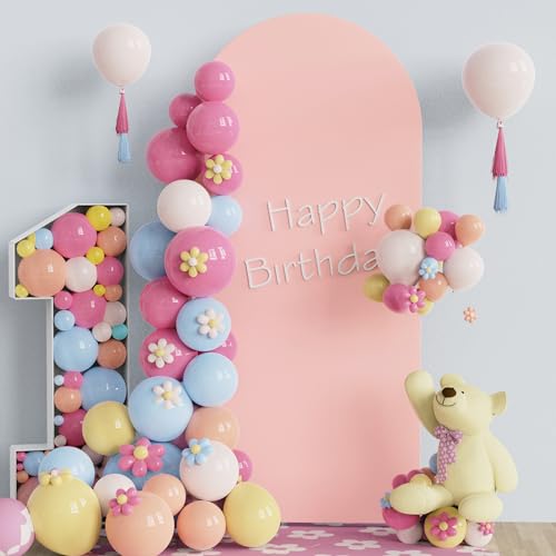 Fomcet Hochzeitsbogen-Abdeckung, 1,8 m, Hellrosa, Spandex, passender Stoff, runde Oberseite, Chiara-Hintergrund, Abdeckungen für Geburtstagsparty, Babyparty, Hochzeitszeremonie, Dekoration Fomcet Hochzeitsbogen-Abdeckung, 1,8 m, Hellrosa, Spandex, passender Stoff, runde Oberseite, Chiara-Hintergrund, Abdeckungen für Geburtstagsparty, Babyparty, Hochzeitszeremonie, Dekoration von Fomcet