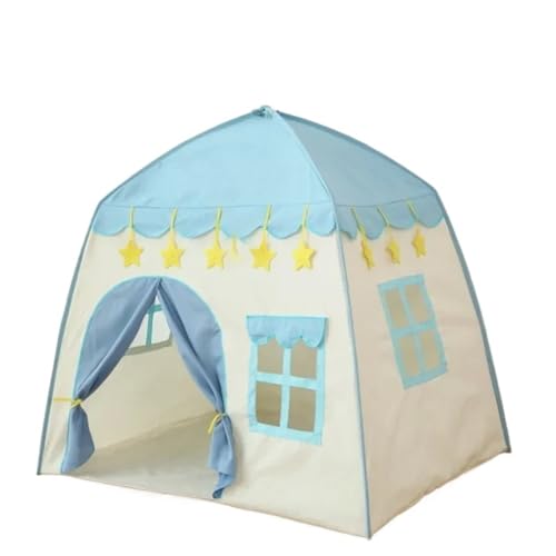Spielzelte 1,3x1, m Tragbares Kinderzelt Klappkinderzelte Spielhaus Großes Zimmerdekor(Blue) von FonHNDG