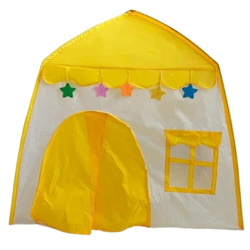 Spielzelte 1,3x1, m Tragbares Kinderzelt Klappkinderzelte Spielhaus Großes Zimmerdekor(Yellow) von FonHNDG
