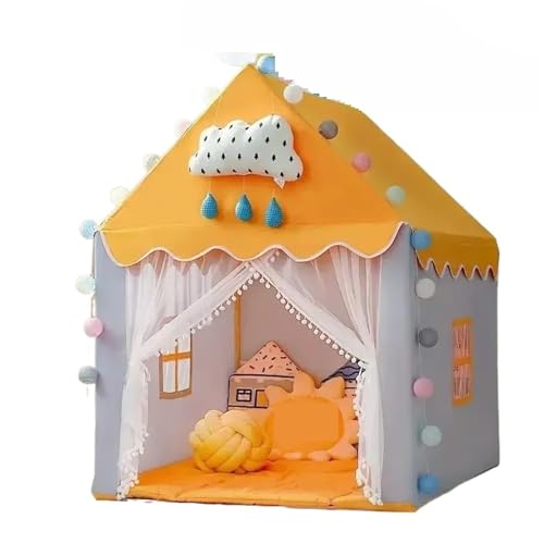 Spielzelte 120 * 80 * 70CM Kinder Spielen Zelt Indoor Outdoor Spielhaus Klapp Decor Spielzeug(Yellow) von FonHNDG