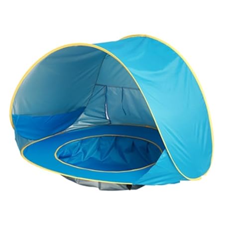 Spielzelte Baby Strand Zelt Tragbare Schatten Pool Shelter Outdoor Kind Spielen Haus(Blue) von FonHNDG