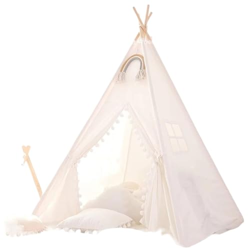 Spielzelte Kinderzelt Spielhaus for Kinder Tragbare Kinderzelte Spielzimmer(White) von FonHNDG