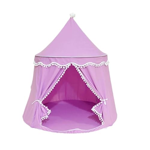 Spielzelte Klappbares Kinderspielhaus Großes Tipi-Zelt Kinderspielzeug im Freien Zelt(Purple) von FonHNDG