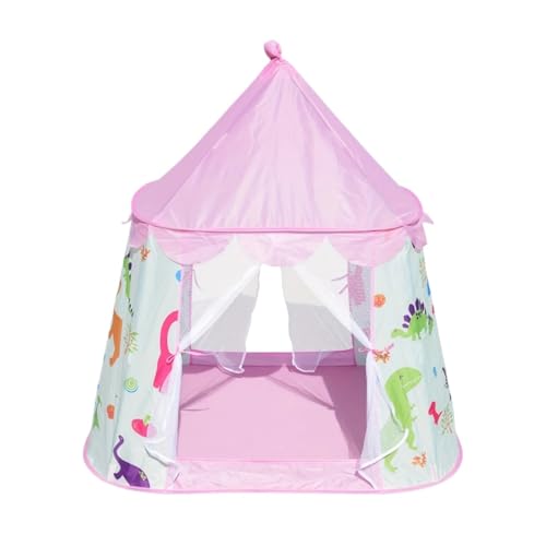 Spielzelte Spielzelt, tragbares Kinder-Spielhaus for drinnen und draußen, mit Aufbewahrungstasche for Jungen Mädchen(Pink) von FonHNDG