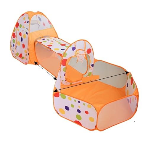 Spielzelte Tragbares Kinderzelt Spielzeugzelt Outdoor Spielhaus Kinder Pop-up-Zelte(Orange) von FonHNDG