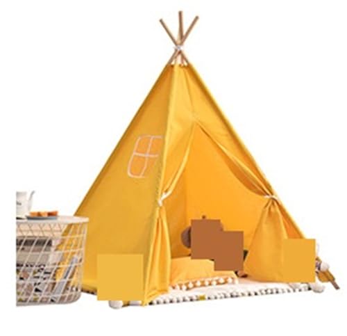 Spielzelte Zelt for Kinder Indoor Haushalt Tragbares Klappspielzeug Spielhaus for Mädchen und Jungen(Yellow) von FonHNDG
