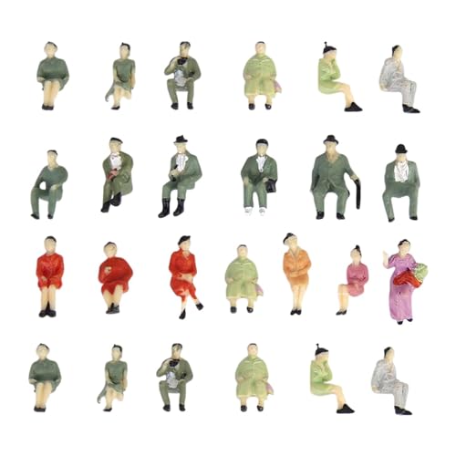 Fonowx 25 x HO-Figuren im Maßstab 1:87, Verschiedene Posen, Modellbahn-Layout, architektonische kleine Landschaft, Menschen, Modell, Ornament, DIY-Projekte, sitzen Fonowx 25 x HO-Figuren im Maßstab 1:87, Verschiedene Posen, Modellbahn-Layout, architektonische kleine Landschaft, Menschen, Modell, Ornament, DIY-Projekte, sitzen von Fonowx